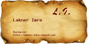 Lakner Imre névjegykártya