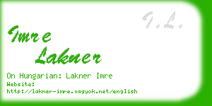 imre lakner business card